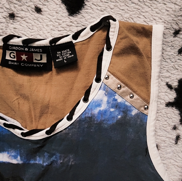 WOMEN'S 80'S /90'S WESTERN MOTIF TANK TOP - MULTI - Picture 3 of 4